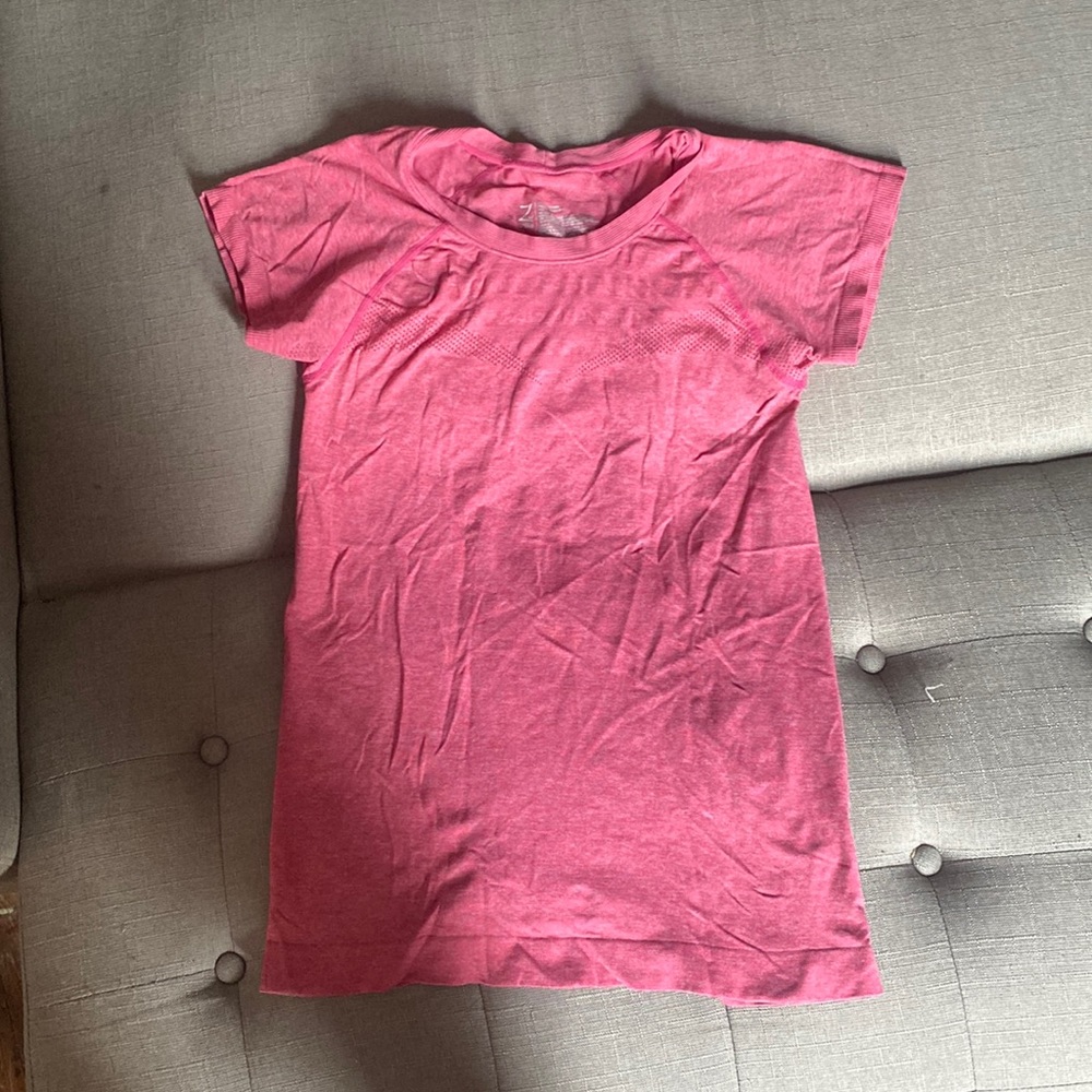 Bright pink workout top